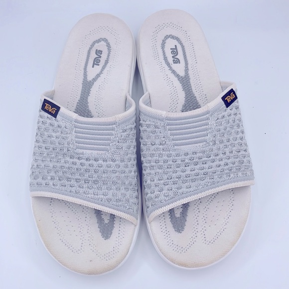 Teva Terra-float 2 Knit Slide Bright White Color Sandals Size 7 USA - Picture 7 of 11
